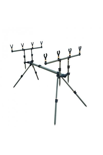 Baracuda Rodpod Fishing Set | Stable 4-Rod Aluminum Pod + 4 Digital Alarms TLI21 + 4 Illuminated Swingers