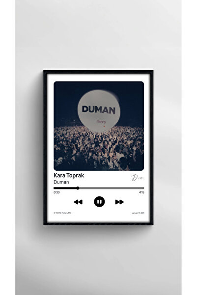 Thetic Duman - Poster PREMIUM Spotify din colecția Single Kara Toprak - Poster cu melodie!