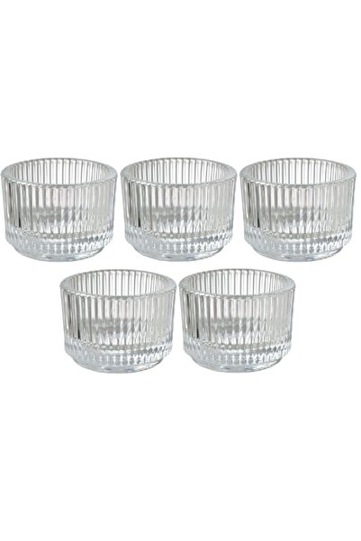 IKEA 5 ADET Reçellik Mini Boy Yükseklik: 3.5 cm Çap: 5 cm Saydam Cam