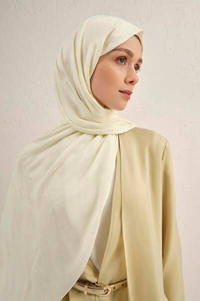 Armine Şal din lyocell viscon - model ondulat 1 - ecru 58
