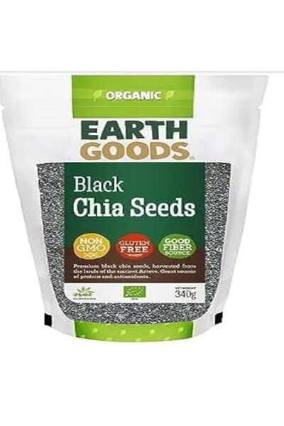 Earth Goods بذور الشيا السوداء العضوية 340 جرام × 12