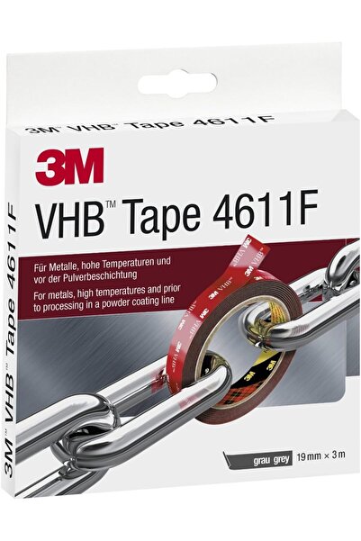 Genel Markalar VHB 4611F Gri Çift Taraflı VHB Bant 19mmx3mt
