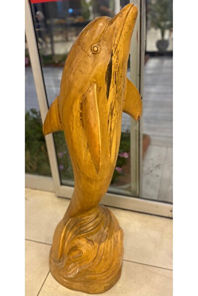 Lorena Home Decor Doğal Ahşap Yunus Heykeli