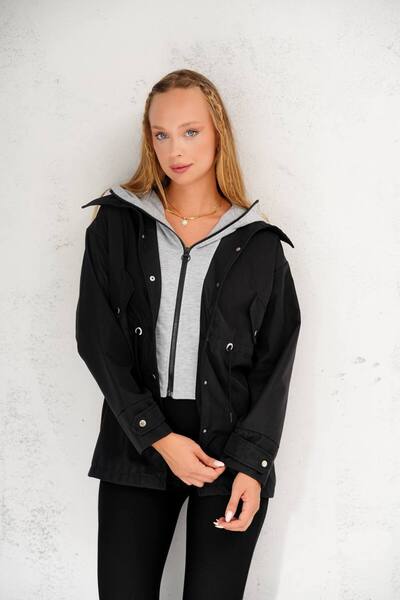 MEYASU Γυναικείο ανοιξιάτικο μπουφάν με κουκούλα