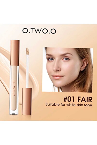 O.TWO.O Cosmetics High Coverage Flawless Finish Liquid Concealer (Color#1-Fair)