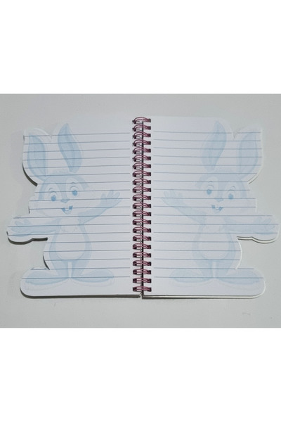 Modellino Spiral Shaped Cut 60 Sheets Embossed Sticker Cover Watermark Pages A5 Lined Notebook