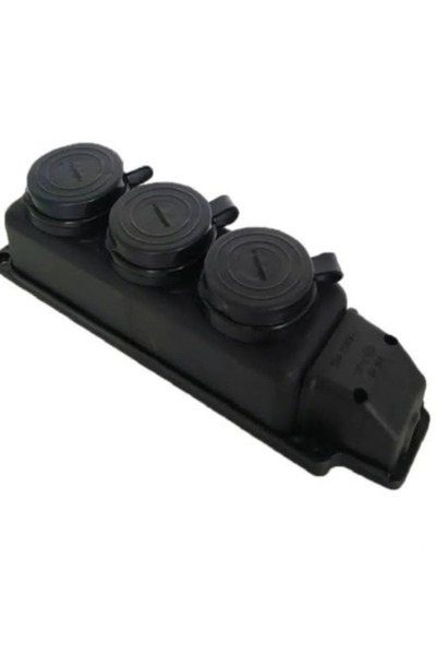 Tugrada مقبس كهربائي Bul Max ثلاثي – 16 أمبير 250 واط، بغطاء مطاطي، استخدام آمن بدون أسلاك