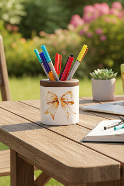 giftkonsept Есенна тема Сладко коте № 4 Печатна керамична поставка за моливи ...