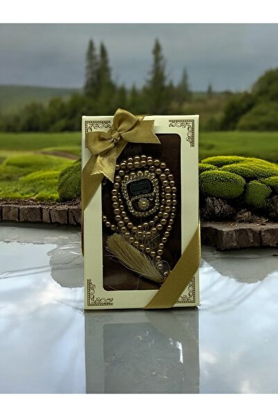 Hac AVM Set cadou cu Zikirmatik cu pietre în cutie specială, mătănii de rugăc...