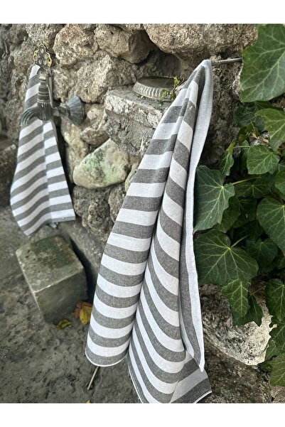 The Byzia Cotton Linen Striped Kitchen Diapers (2 Pcs)