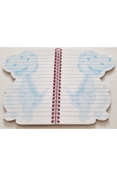 Modellino Spiral Shaped Cut 60 Sheets Embossed Sticker Cover Watermark Pages A5 Lined Notebook