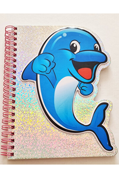 Modellino Caiet cu linii A5 cu 60 de coli, în formă de spirală, cu capac cu autocolante în relief și pagini cu filigran