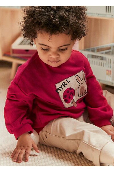 MAYORAL Комплект панталони и суитшърт за момиченца, червен