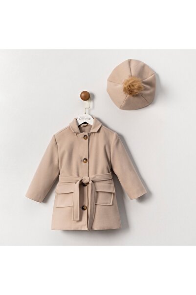 ministok Nomi Şapkalı Kız Çocuk Kaban