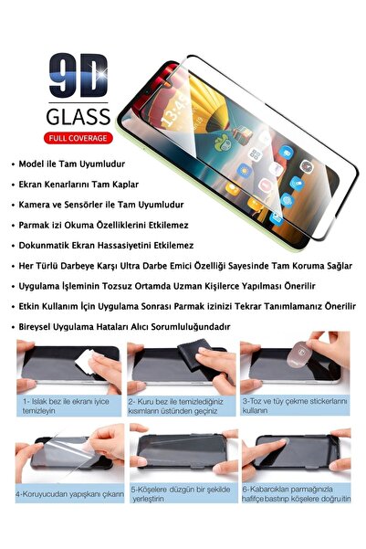 HANPORIUM Tecno Spark 40 5G Uyumlu Ekran Koruyucu 9D Kırılmaz Cam - Extra Darbe Korumalı - Tam Kaplar