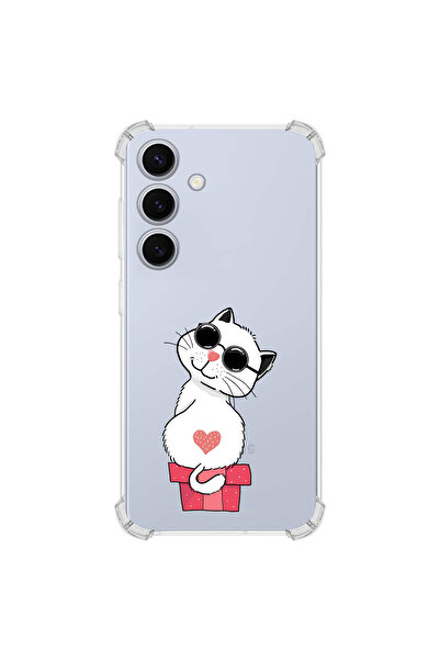 PrintiFy Coolcat Design Anti-Shock Case Compatible with Samsung Galaxy S25 Fe