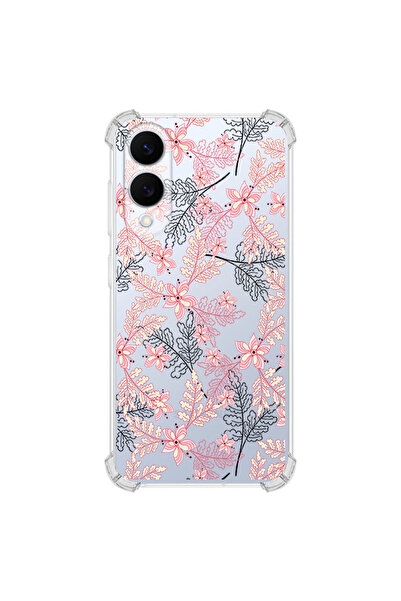 PrintiFy Anti-Shock Case with Floral Red Design Compatible with Samsung Galax...