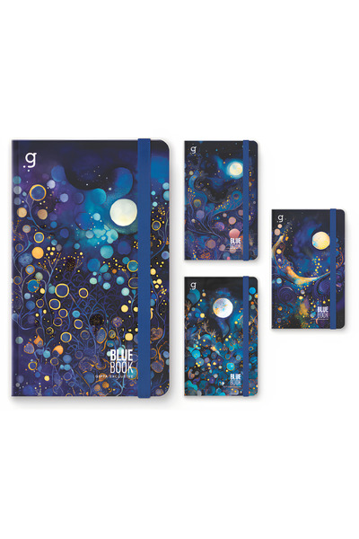 Gıpta Blue Book Thread Stitched Hardcover Notebook 13X21 96 Sheets Half Lined Half Unlined Notebook