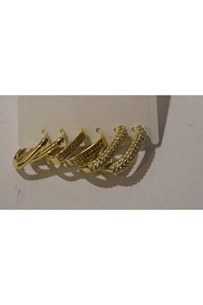 saaden jewelry SAADEN 3 TAKIM GOLD KÜPE
