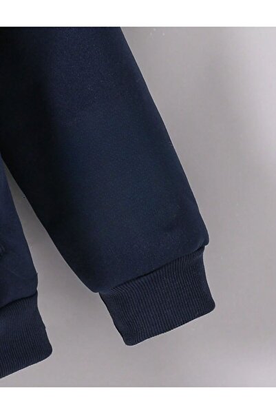 BYMEER Lacivert Çocuk Kapşonlu Hırka