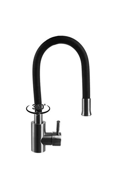 KESNUP Εύκαμπτη βρύση κουζίνας από ανοξείδωτο ατσάλι, μαύρη