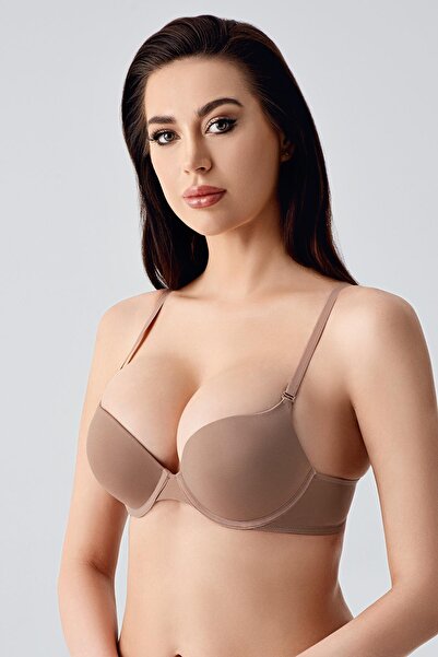 C&City Σουτιέν με διπλή επένδυση Push-Up C17030 Capucino