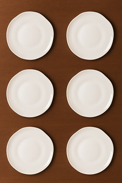 Porselen Diyarı Seashell 6-Piece Porcelain 23 cm Serving Plate