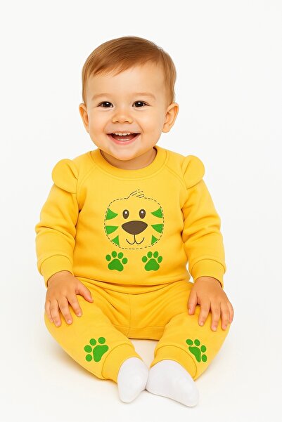 poplinçocuk Cemre Bebe %100 Pamuk Organik Çocuk Uzun Kollu 2'li Pijama Takımı