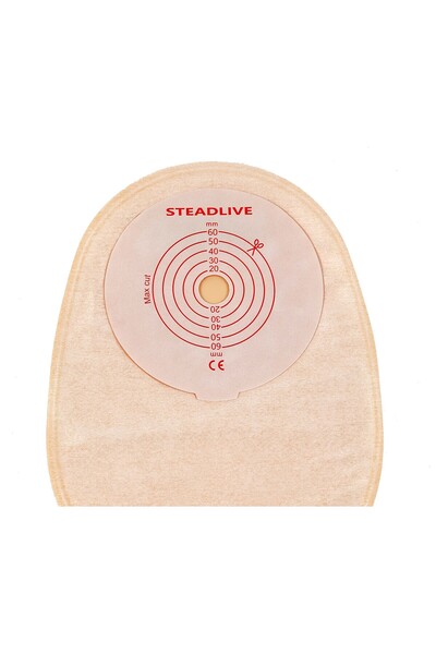 Steadlive Punga de colostomie/ileostomie 20-60 mm, cu evacuare, inchidere cu clema, filtru, opaca