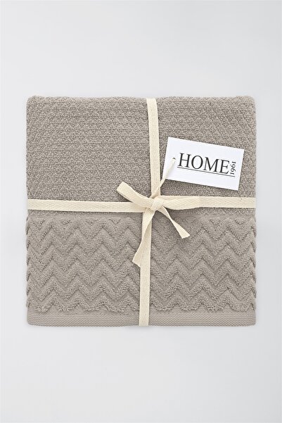 DENİZLİ ÇEYİZ 2-Pack Velvet Border Jacquard 50X90 Hand Towel Spectre