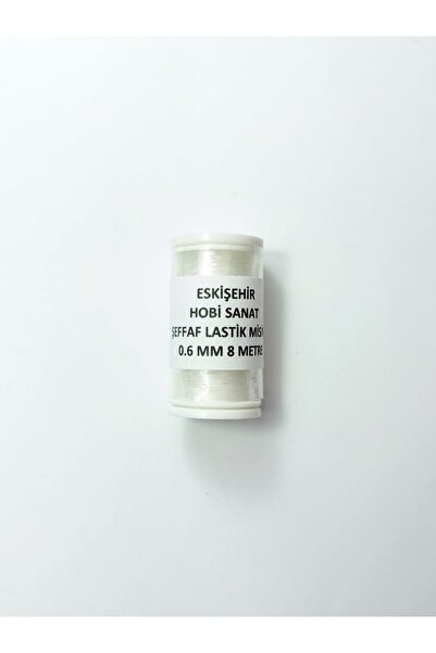 Eskişehir hobi sanat خيط مطاطي شفاف بسمك 0.6 مم وطول 8 أمتار لصنع المجوهرات والمسابح