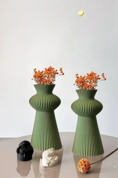 Minima Art Studio 2-Piece Nordic Style Bohemian Vase Pinterest Pampas Vase Decorative Living Room Accessory Table Ornament
