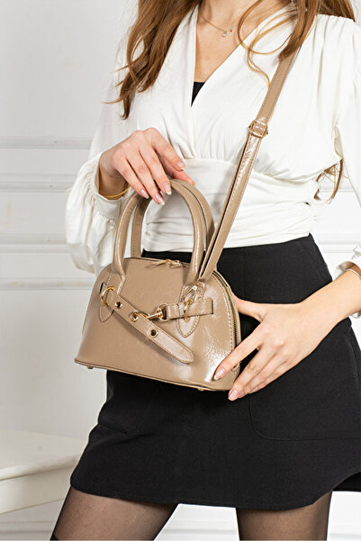 Rivina Reyna Жіноча сумка з подвійною ручкою та спеціальною системою замка, ручна, через плече та на плече, кольору норки