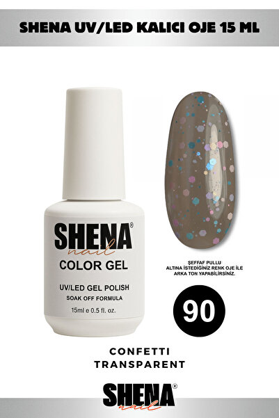 Shena Kalıcı Oje 15 Ml - 90 Diamond Şeffaf - UV/LED Gel Polish ❤ From Dubai