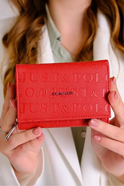 Just Polo Women's Stylish Wallet Shopper with 6 Card Slots, Zipper and Snap Closure
