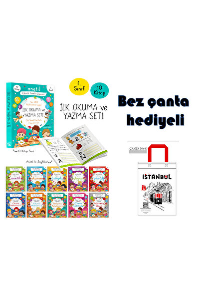 Parodi Yayınları ilk okuma ve yazma seti anetil bez çanta hediyeli