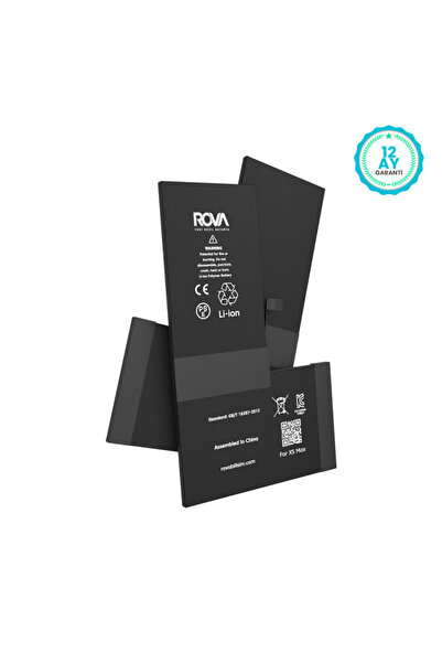 ROVA iPhone XS Max Yüksek Kapasiteli Batarya Pil 3710 mAh