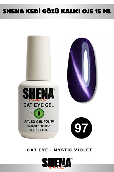 Shena Kalıcı Oje Kedi Gözü 15 Ml - 97 Ametist - Cat Eye UV/LED Gel Polish ❤ F...