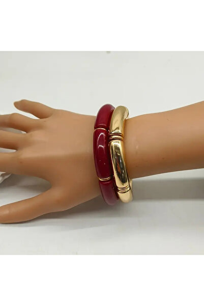 İnci Mercan Bujiteri Reçine - Akrilik Boho Vintage Elastik Manşet Bileklik - ...