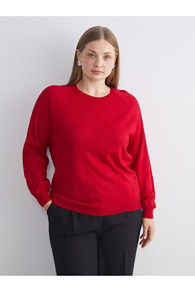 LC Waikiki Crew Neck Floral Women's Knitwear Sweater