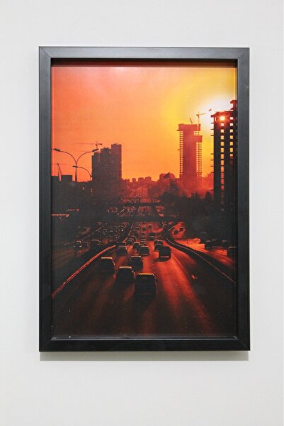 LİFE GLOBAL Picture Frame Black 20X30 Single Piece with Picture and Pvc Protection