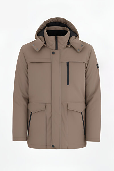 SİVAİST Men's Cream Men's Winter Puffer Coat – Warm, Lightweight, and Stylish Design Coat&Jacket