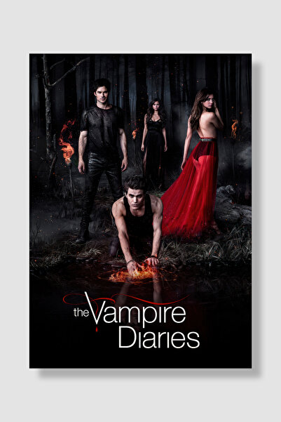 postick The Vampire Diaries Dizi Posteri Yüksek Kaliteli Kalın Parlak Kuşe Ka...