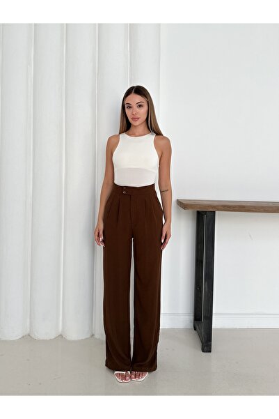 MODAMİNEM Women's High Waist Original Palazzo Pants