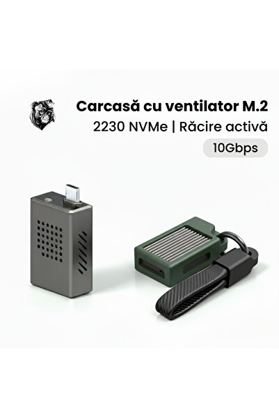 AresShield External SSD NVMe M.2 2230 Air rack, USB 3.2 Gen2 10Gbps, active cooling, up to 2TB (without SSD)