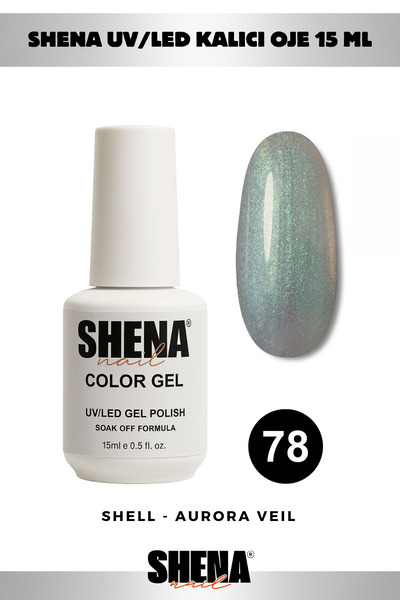 Shena Kalıcı Oje 15 Ml - 78 Shell Su Yeşili - UV/LED Gel Polish ❤ From Dubai