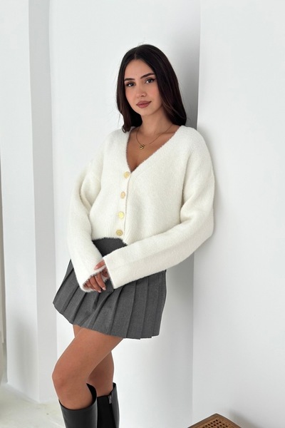 Noi Belis Cardigan tricotat cu decolteu în V cu textura moale AW25HI0025