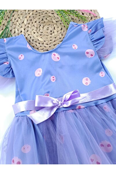 Butik Kız Çocuk Kuromi Tüllü Tütülü Elbise