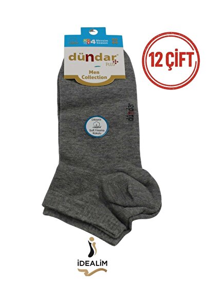 Dündar Plus 12 Pairs of Men's Cotton Booties Socks
