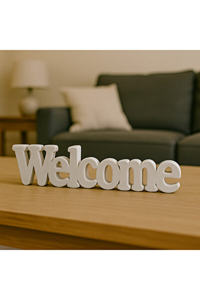 muggle design Dekoratif Welcome Yazısı – Masa Üstü & Giriş Alanı Süsü